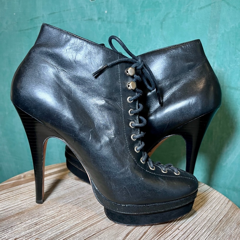 Ann Taylor Axia Lace-Up Ankle Boots